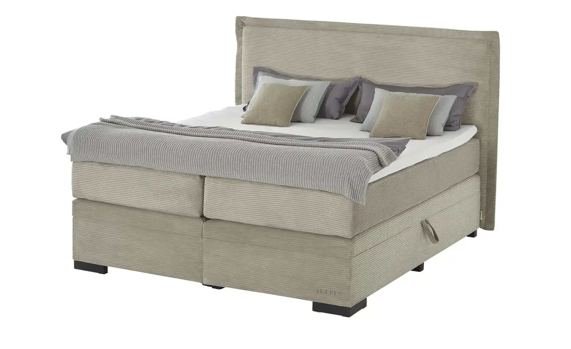 Jette Home Boxspringbett mit Bettkasten  Adapt ¦ beige ¦ Maße (cm): B: 222 H: 132