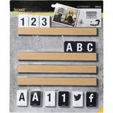 Securit Buchstabe Regal mit Buchstaben und Zahlen, Teak, 1 m, 20 x 35.5 x 30 cm
