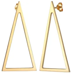Elli PREMIUM Elli PREMIUM Ohrringe Ohrhänger Dreieck Trend 925 Silber vergoldet   Damen 