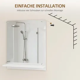 Homcom Badspiegel 50 x 14B x 60H cm-Weiß | Gr.: onesize