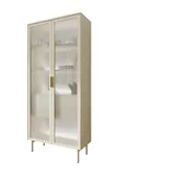 lookway Vitrine LINEA 82 x 39 x 195 cm Beige