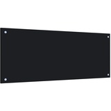 vidaXL Küchenrückwand Schwarz 100x40 cm Hartglas