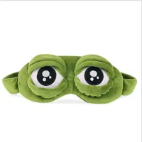 DBSUFV Lustige kreative Pepe der Frosch trauriger Frosch 3D-Augenmaske Abdeckung Schlafrest Cartoon Plüsch Schlafmaske Nettes Anime Geschenk