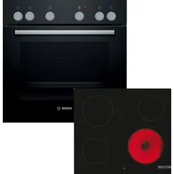 Bosch Einbau-Herd-Set, HEF010BA0 + NKE611GA2E, Einbau-Herd, Elektro-Kochfeld HNDBB100