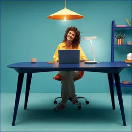 WIZ Portrait, smarte Home Office Tischleuchte mit Ringlicht