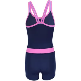 Aquarti Badeanzug Mädchen Dunkelblau/Rosa 140