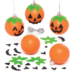 Kürbis-Kugeln-Deko-Bastelsets  (pro Set 6) Halloween-Basteleien