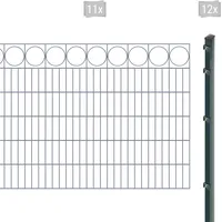 Arvotec Doppelstabmattenzaun ARVOTEC "EXCLUSIVE 120 zum Einbetonieren "Ring" mit Zierleiste", grau (anthrazit), H:120cm, Stahl, Kunststoff, Zaunelemente, Zaunhöhe 120 cm, Zaunlänge 2 - 60 m