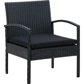 vidaXL Garten-Lounge-Set 4-tlg. schwarz