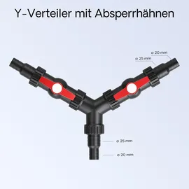 Wiltec SunSun Komplettset: CBF-350B Teichfilter bis 60000 L, NEO10000 SuperECO Teichpumpe 10000l/h 80W, CUV-224 Teichklärer mit 24W, Y-Verteiler