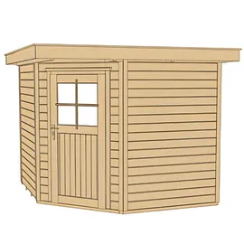Weka Gartenhaus 229 2,09 x 2,05 m natur