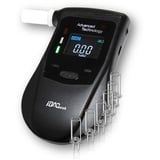 iBACheck Tragbarer Breathalyser mit Halbleitersensor, 4 Farbdisplay mit Vorwarnfunktion und echter Zeitanzeige, wiederaufladbarer Alkoholtest mit 4 Standardeinheiten (6 Mouthpieces)..