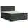 dein schlaf 24 Boxspringbett ROCK 140x200 Velour Anthrazit H3 - Dunkelgrau