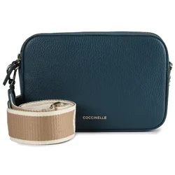 Coccinelle Tebe Umhängetasche Leder 18 cm blau