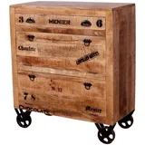 SIT Möbel Rustic Schuhschrank 85 x 90 x 40 cm 2-türig braun