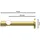 Interdeco GARDINENSTANGE Prestige Santo 260 cm (geteilt in 2 x 130 cm), 1-läufig (ohne Ringe), 20 mm Ø Messing-Optik