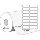 Cryo Lab Satin White (PET-Folie) 30 mm x 11 mm / weiß / permanent / 40 mm Kern / 4.000 Etiketten je Rolle / gestanzt