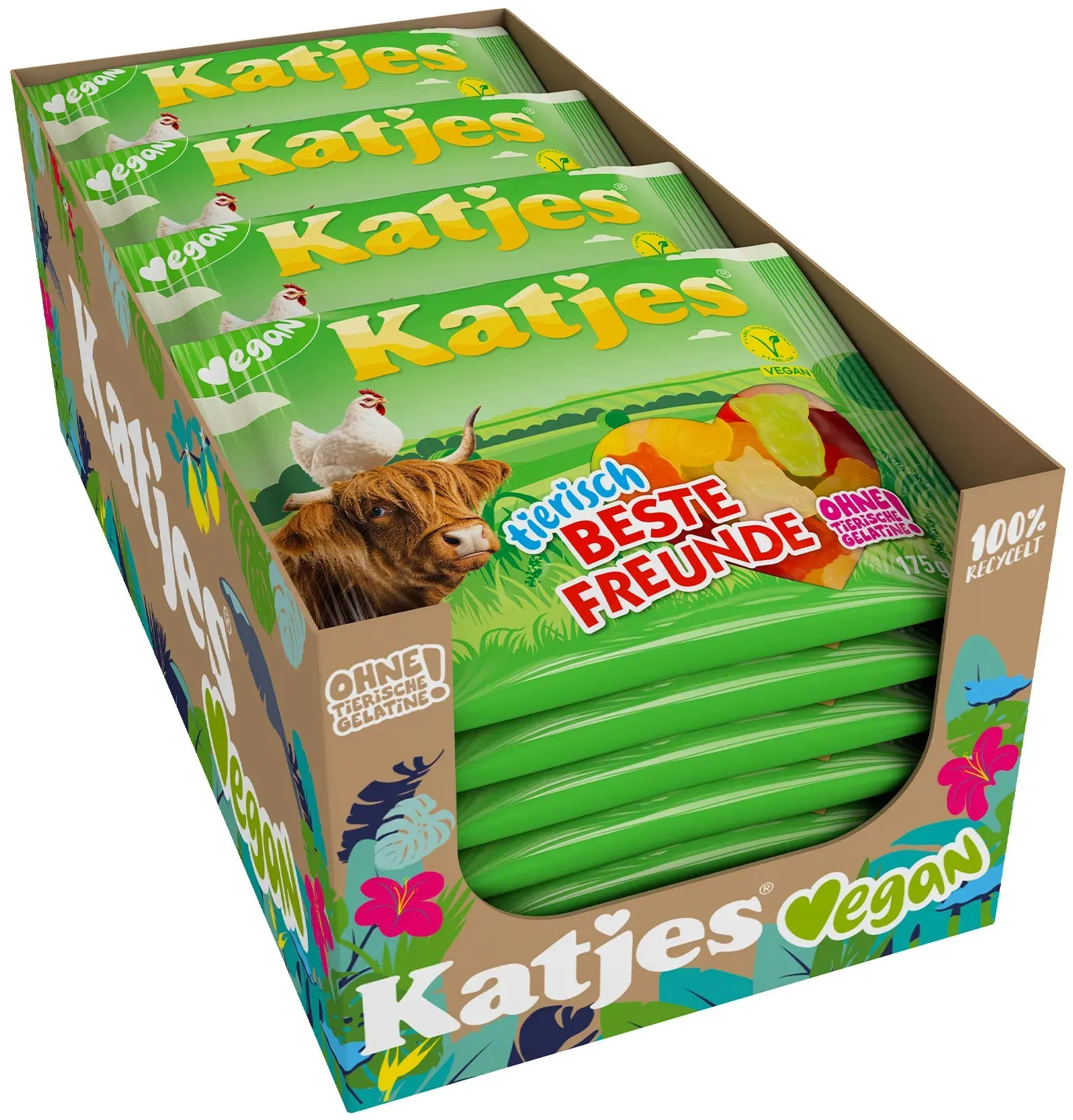 Katjes tierisch Beste Freunde 175 g, 22er Pack