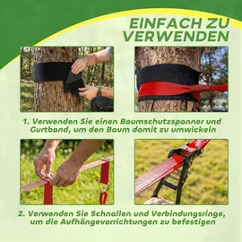 aiyaplay Ninja Line Kinder 10m Slackline Set mit Slackline, Turnringe, Schaukel,