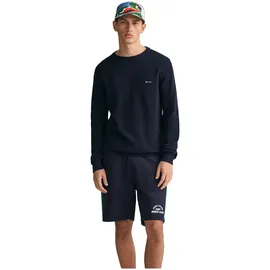 GANT Strickpullover COTTON PIQUE C-NECK Blau 4XL