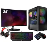 VIST Gaming PC Komplett Set R7 Pro 4750G 32GB RX VEGA8 SSD 1TB WIFI Win11 24"
