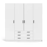 VCM Spell Kleiderschrank B183 201x196x50 cm weiß