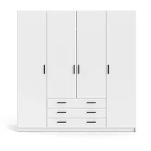 VCM Spell Kleiderschrank B183 201x196x50 cm weiß