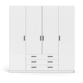 VCM Spell Kleiderschrank B183 201x196x50 cm weiß