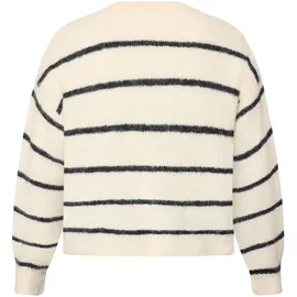 Zero Strickjacke mit Streifen Patch Cream/Dark Blue L