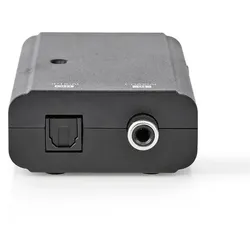 Nedis Digital Audio Converter - 1-Weg - Anschlüsse – Eingang: 1x S/PDIF - Anschlüsse – Ausgang: TosLink Buchse - Handbuch - Schwarz