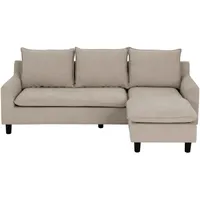 P & B Ecksofa, Beige, Textil, 3-Sitzer, Füllung: Schaumstoff,Polyester, seitenverkehrt montierbar, L-Form, 207x138 cm, Wohnzimmer, Sofas & Couches, Wohnlandschaften