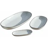 Mirabeau Servierplatte Biarré weiß 3er Set