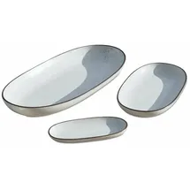 Mirabeau Servierplatte Biarré weiß 3er Set