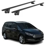 Aurilis Dachträger Gepäckträger für Ford Galaxy 2015-2025 Aluminium Schwarz 2 tlg ABE