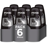 AXE Roll On Black Deodorant für Herren, 50 ml, 6 Stück