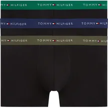 Tommy Hilfiger Trunk Boxershorts Schwarz / Grün / Blau S 3er Pack