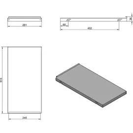 Naber Cox® Gesamtdeckel silber für Cox® CLAN 580/300-2 / Ersatzdeckel - Silber