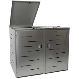 MCW Mülltonnenverkleidung E83 116 x 98 x 141 cm silber