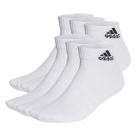 adidas adidas, Cushioned Sportswear Ankle Socks 6 Pairs, Socken, Weiß Schwarz, M, Unisex-Adult, white/black,40-42