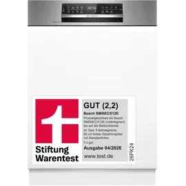 Bosch Serie 6 SMI6ECS12E Einbau-Geschirrspüler (teilintegrierbar, 598 mm breit, Edelstahl)