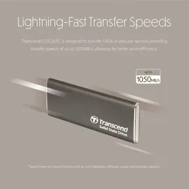 Transcend ESD265C 2 TB USB-C Grau TS2TESD265C