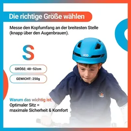 KED POP 2.0 52-56 cm Kinder petrol/orange 2021