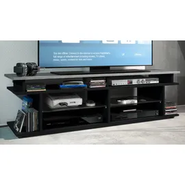 Vladon Movie V3 Lowboard 138,5 x 39 x 37,5 cm Schwarz matt/Holzwerkstoff