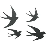 Frank Flechtwaren Wandhänger Vögel, 4er Set FF-770820