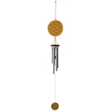 Saraswati Klangspiel 'Blume des Lebens' Holz braun/gold bemalt, 12x80 cm