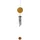 Saraswati Klangspiel 'Blume des Lebens' Holz braun/gold bemalt, 12x80 cm