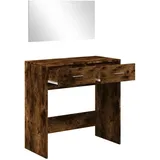 vidaXL Schminktisch mit Spiegel Räuchereiche 80x39x80 cm