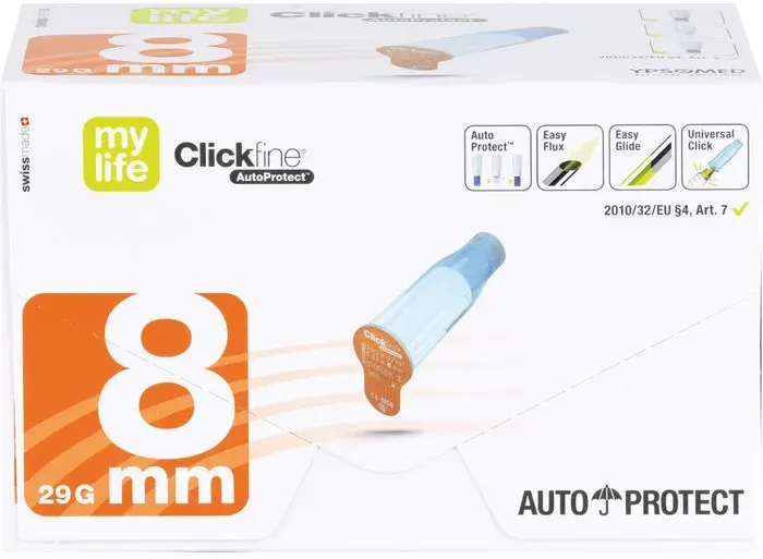 MYLIFE Clickfine AutoProtect Pen-Nadeln 8 mm 29 G 100 St.