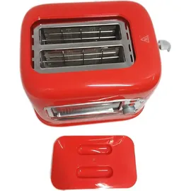 Cecotec Vertikaler Toaster RetroVision Red 700W Leistung, 2 Extra-breite Schlitze, Einzigartiges Anzeige-Design, Bräunungssteuerung, Retro-Design, Staubabdeckung