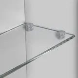 Evineo Glasfachboden-Set für Spiegelschrank BL001054 60 x 20 x 0,5 cm